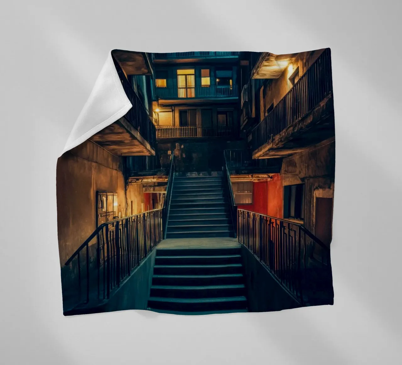 Échos Nocturnes de Barcelone fleece blanket by By Night