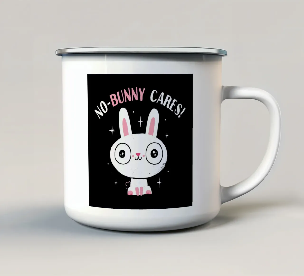 No-Bunny Cares tazza in smalto da DinoMike