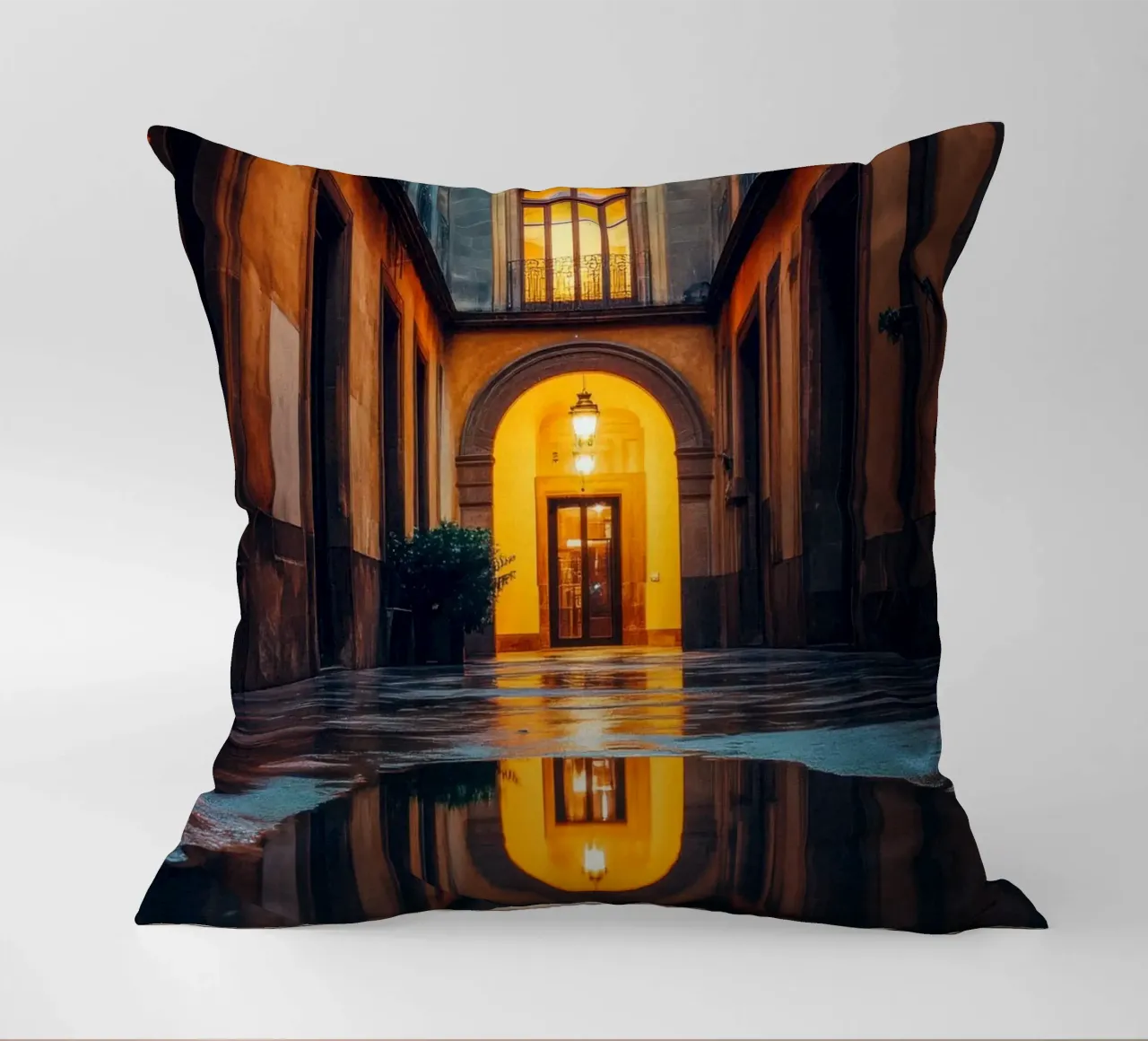Un bagliore intimo nelle stradine di Barcellona cuscino da By Night