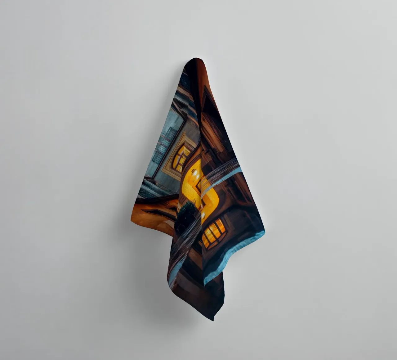 Intimes Glühen in den Gassen Barcelonas Handtuch von By Night