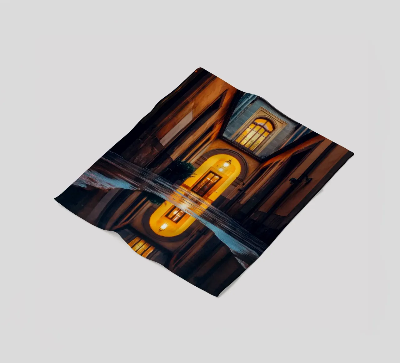 Intimes Glühen in den Gassen Barcelonas Fleecedecke von By Night