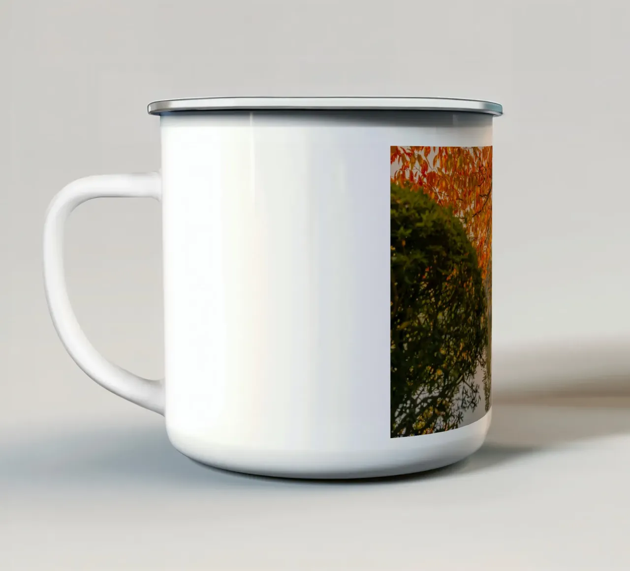 Laghetto giapponese d'autunno a Kanazawa tazza in smalto da Marcel Bisig