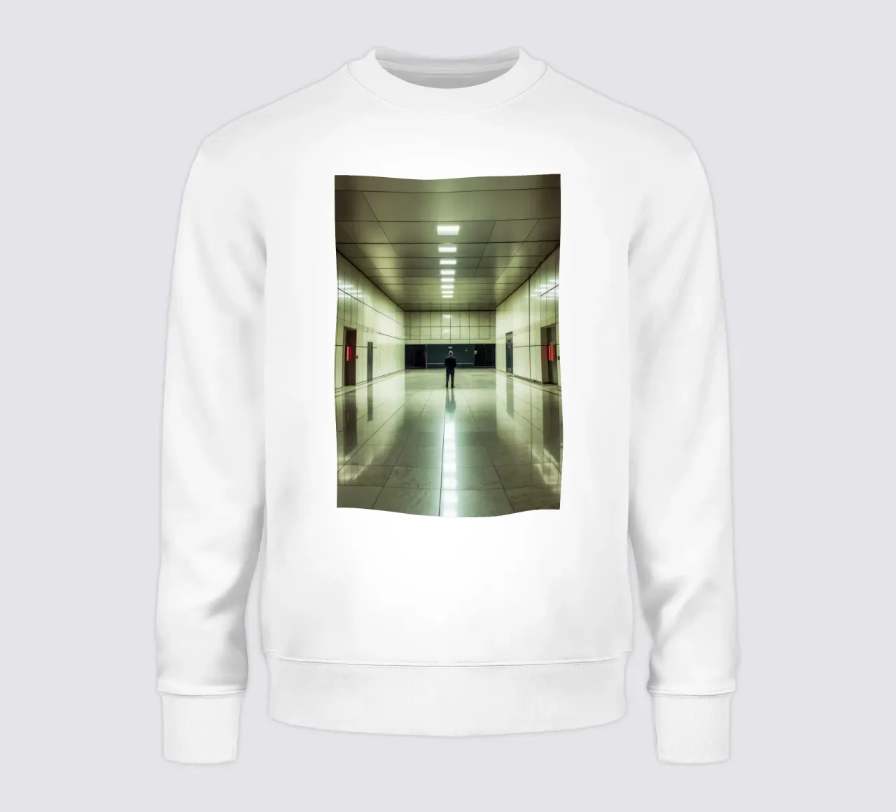 The elegance of solitude in architecture sweatshirt by By Night