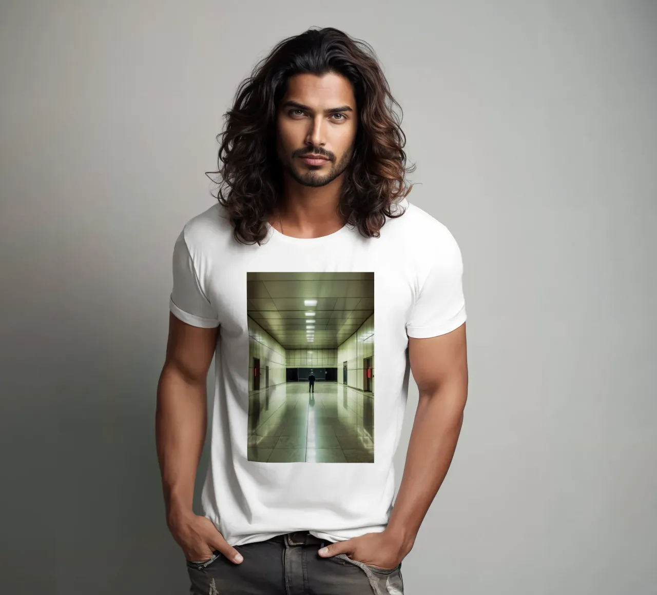 The elegance of solitude in architecture t-shirt by By Night