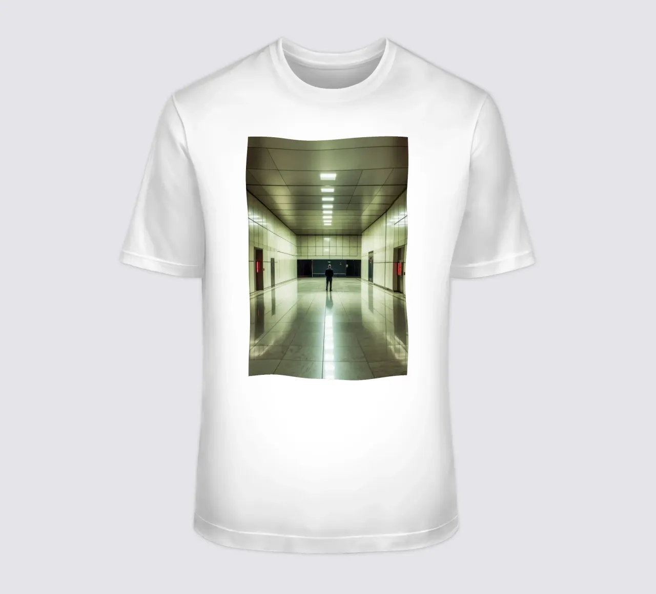 The elegance of solitude in architecture t-shirt by By Night