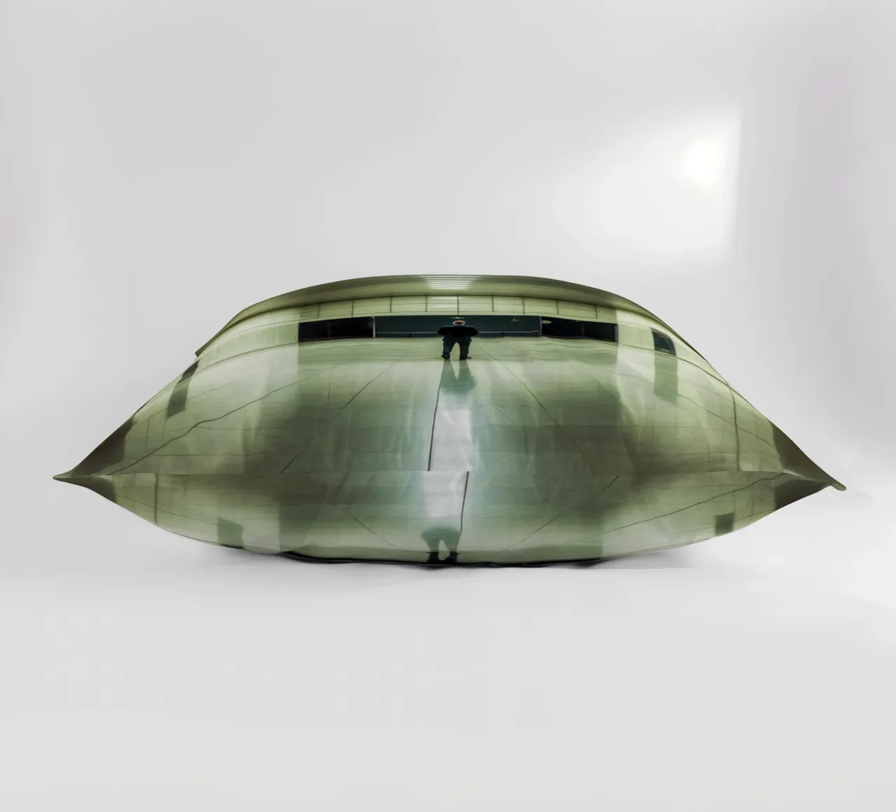 The elegance of solitude in architecture decorative cushion by By Night