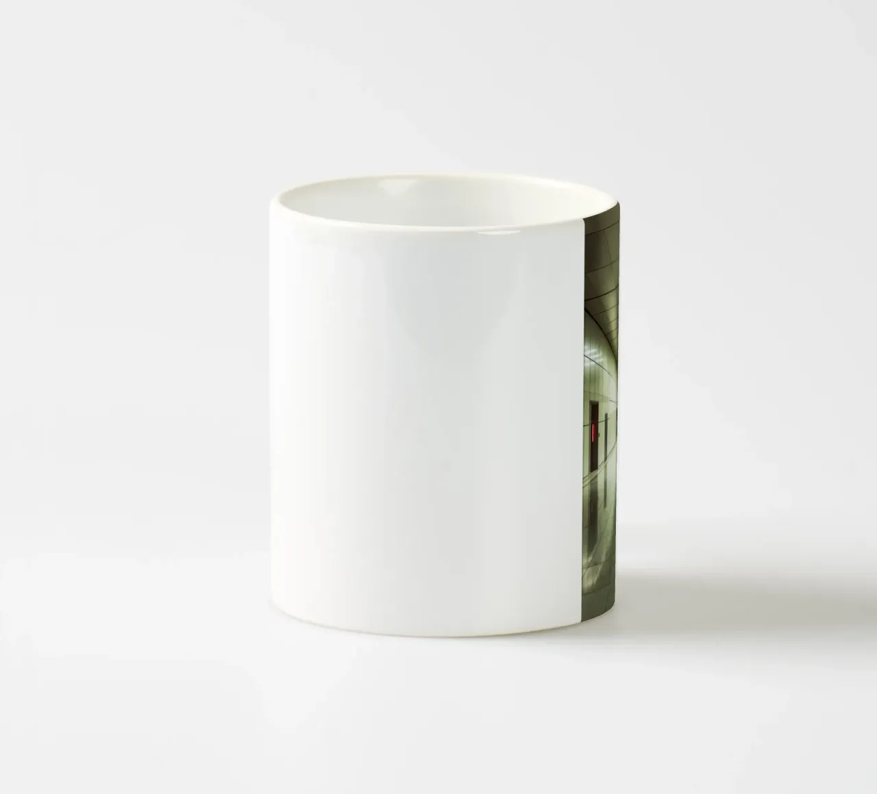 The elegance of solitude in architecture ceramic mug by By Night