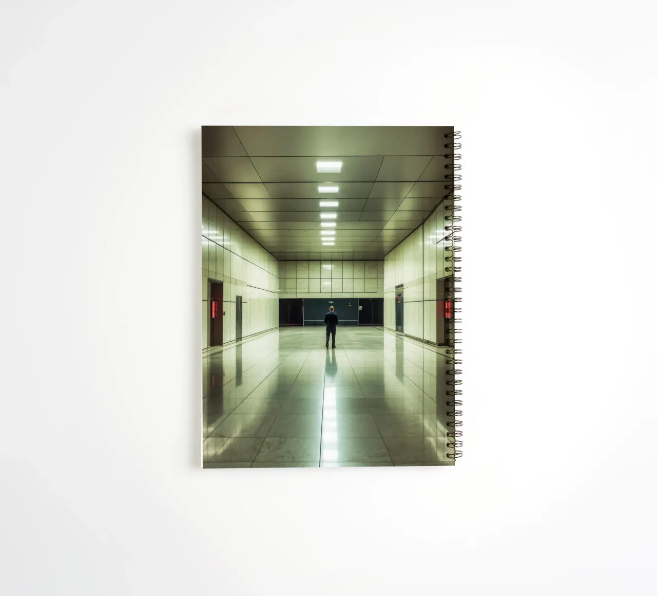 The elegance of solitude in architecture spiral notebook by By Night