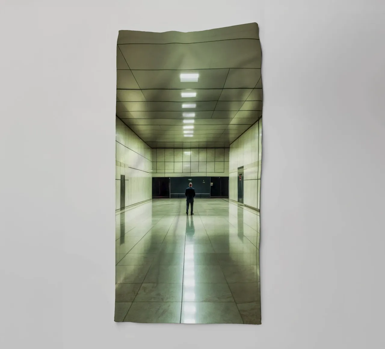 The elegance of solitude in architecture towel by By Night