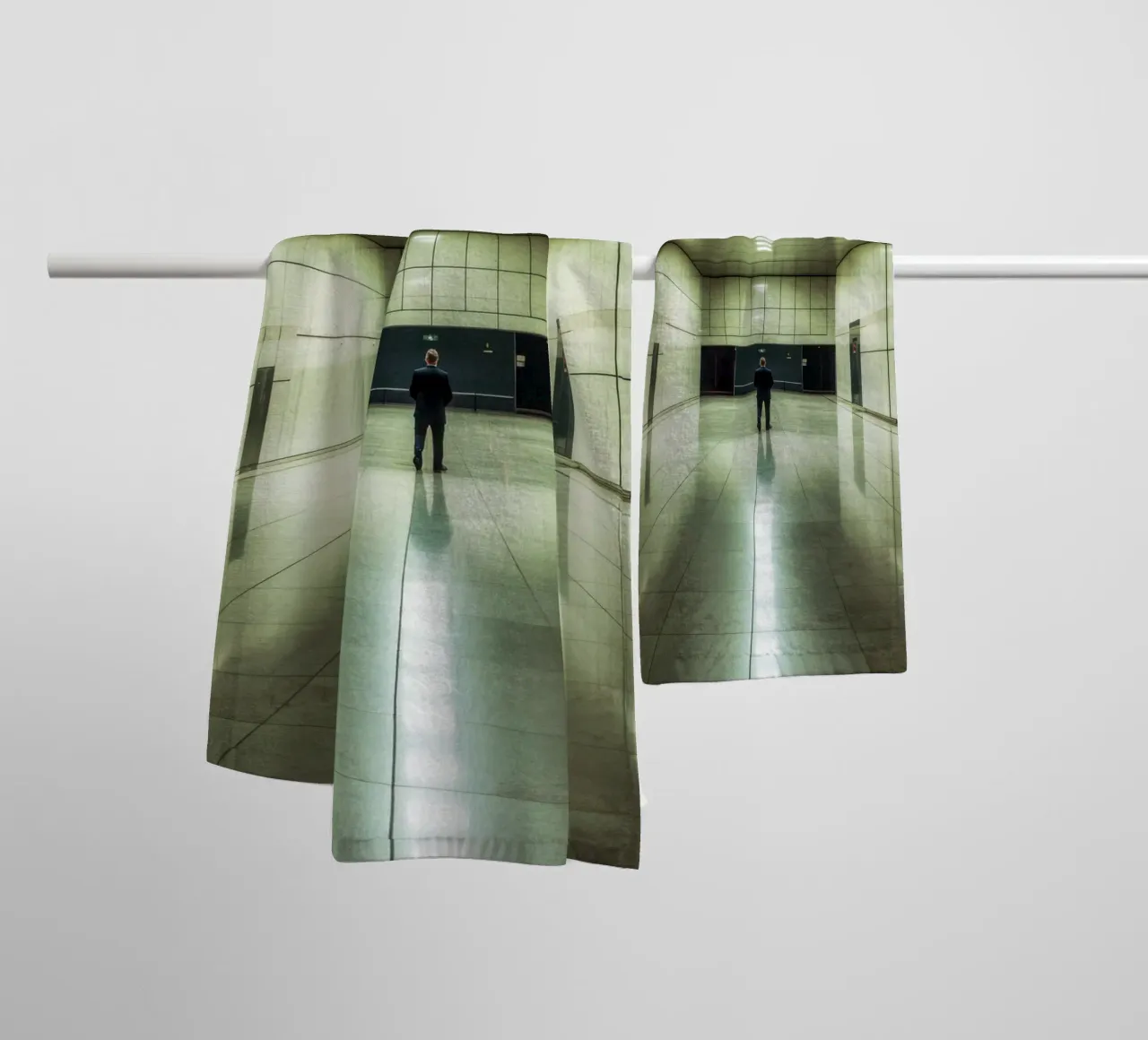 The elegance of solitude in architecture towel by By Night