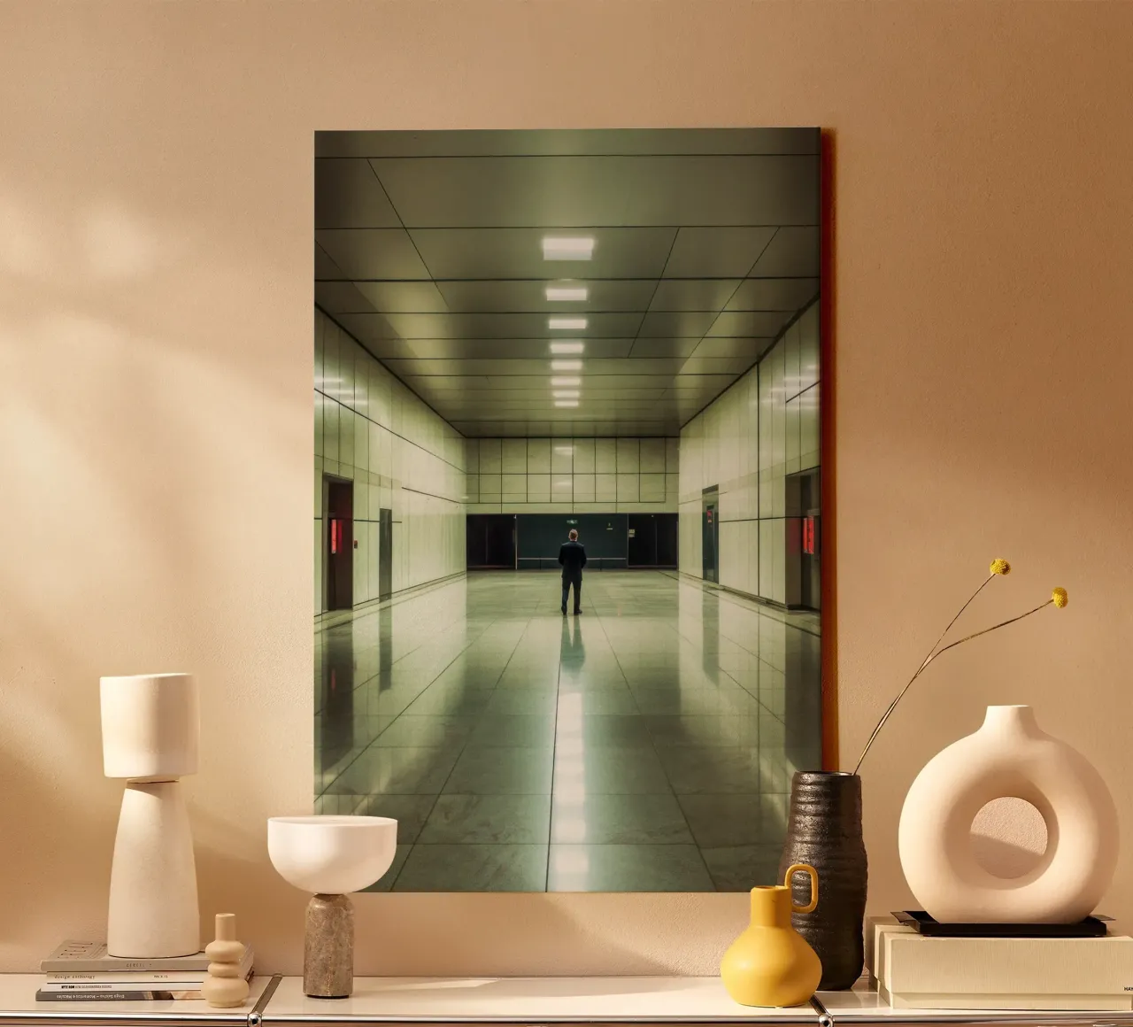 The elegance of solitude in architecture canvas by By Night