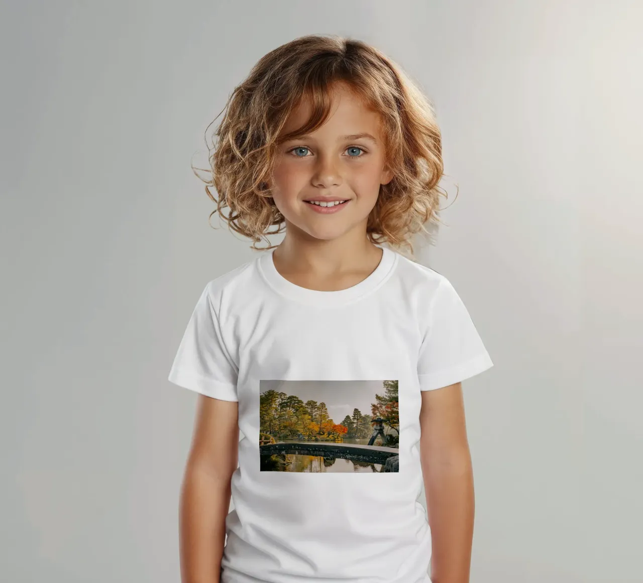 Japanese Autumn Garden in Kanazawa kids t-shirt by Marcel Bisig