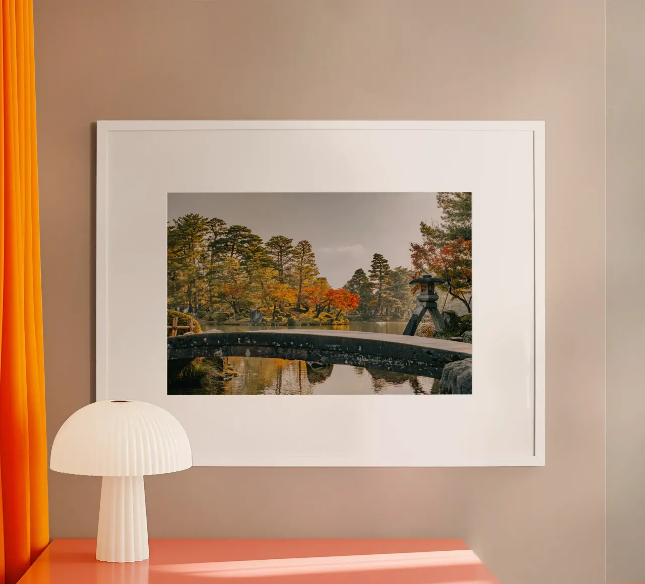 Giardino giapponese d'autunno a Kanazawa carta hahnemühle da Marcel Bisig
