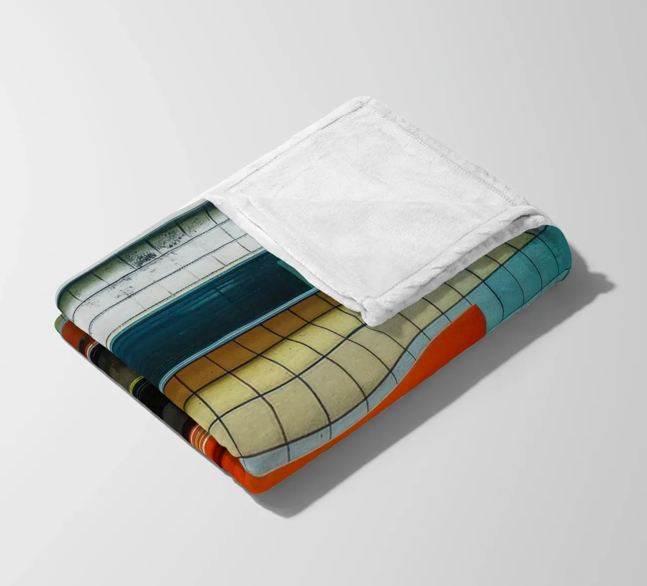 The simplicity of a red bench - London fleece blanket by By Night