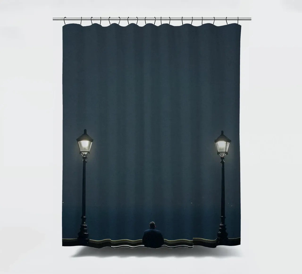 Lights in the night - London shower curtain by By Night