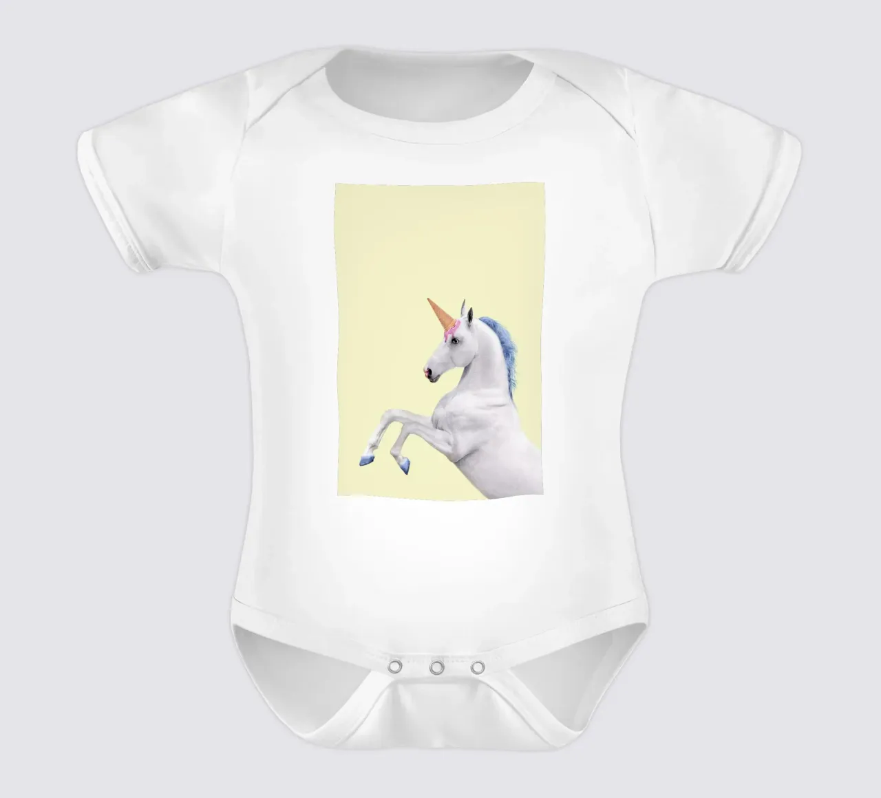 Ice Cream Unicorn body neonato maniche corte da Paul Fuentes Design