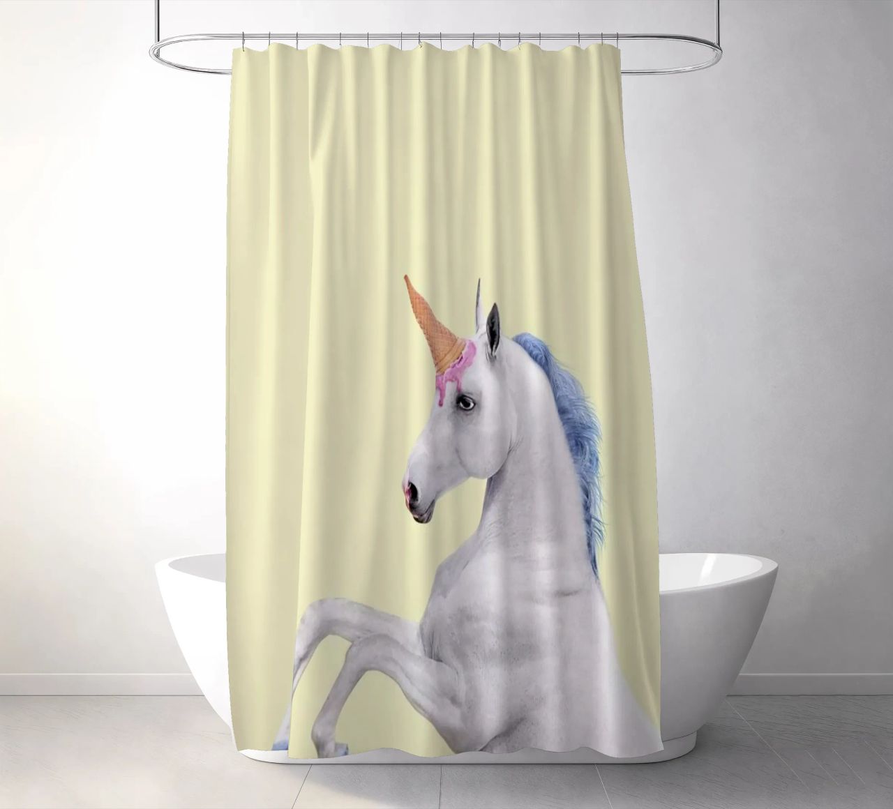 Ice Cream Unicorn Duschvorhang von Paul Fuentes Design