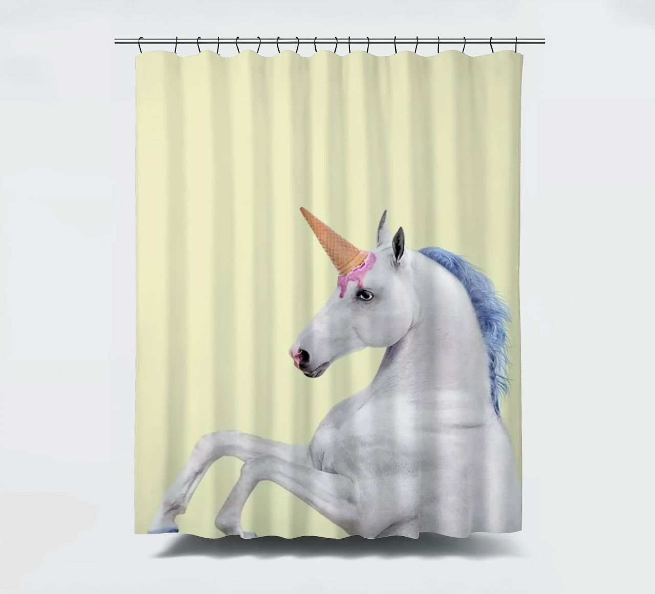 Ice Cream Unicorn Duschvorhang von Paul Fuentes Design