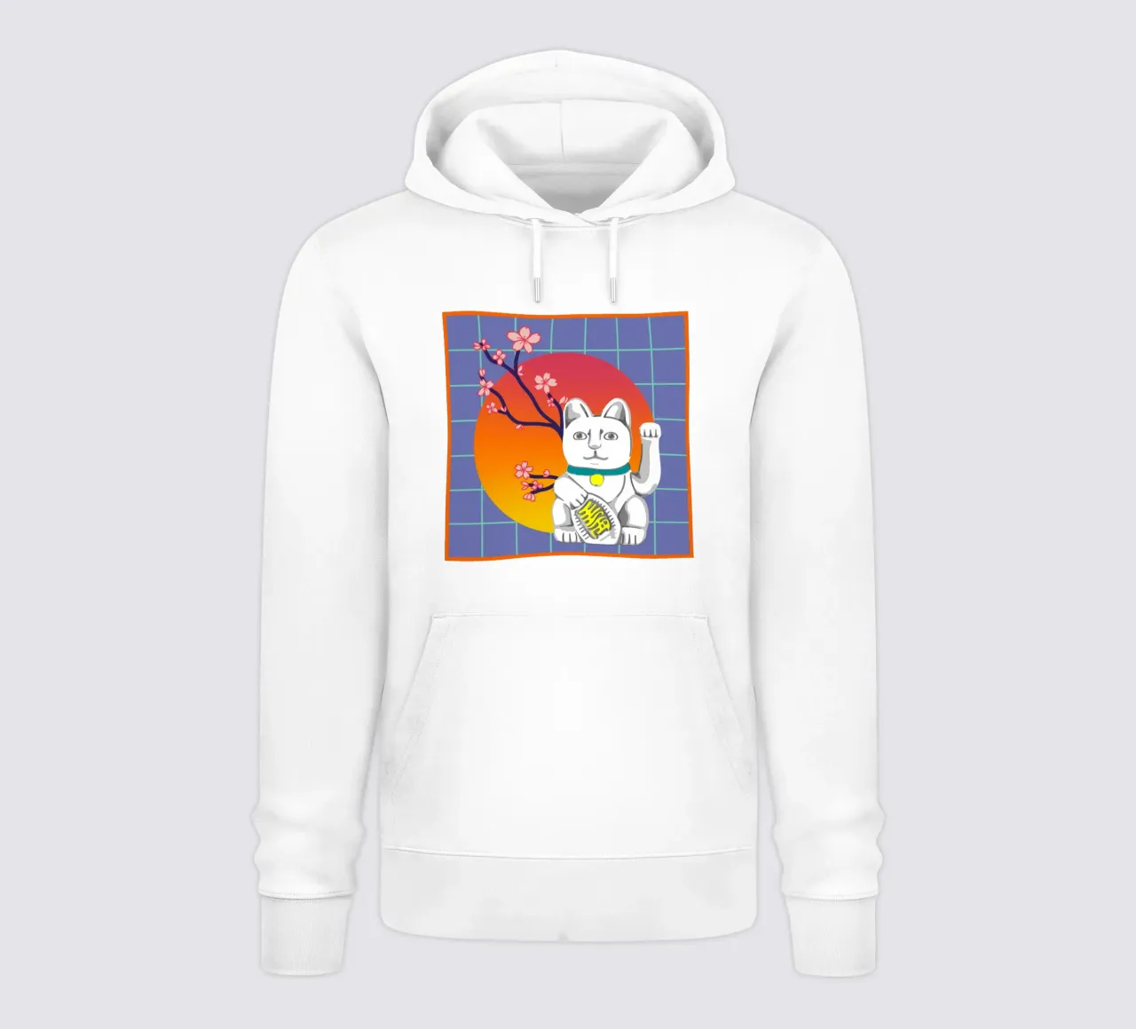 MANEKI NEKO felpa con cappuccio da LAUSEMIA DESIGN STUDIO