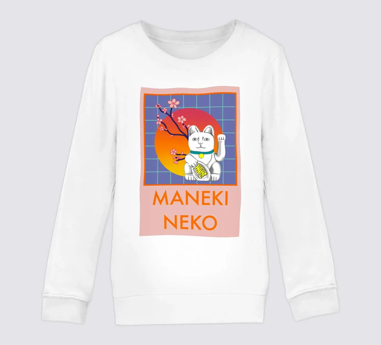 MANEKI NEKO felpa bambino da LAUSEMIA DESIGN STUDIO