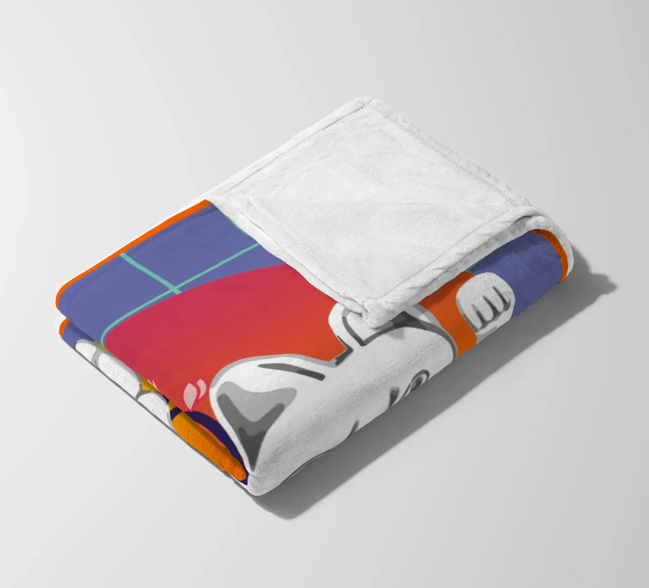 MANEKI NEKO fleece blanket by LAUSEMIA DESIGN STUDIO