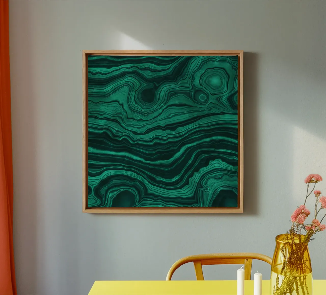 Texture malachite 01 tela con Cornice a cassetta da Gemstone Textures