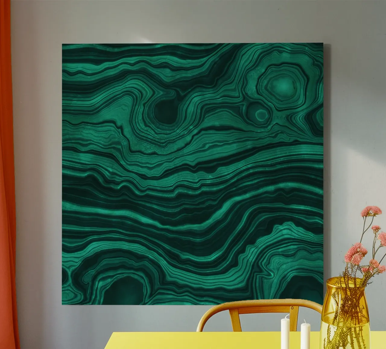 Texture malachite 01 tela con Cornice a cassetta da Gemstone Textures