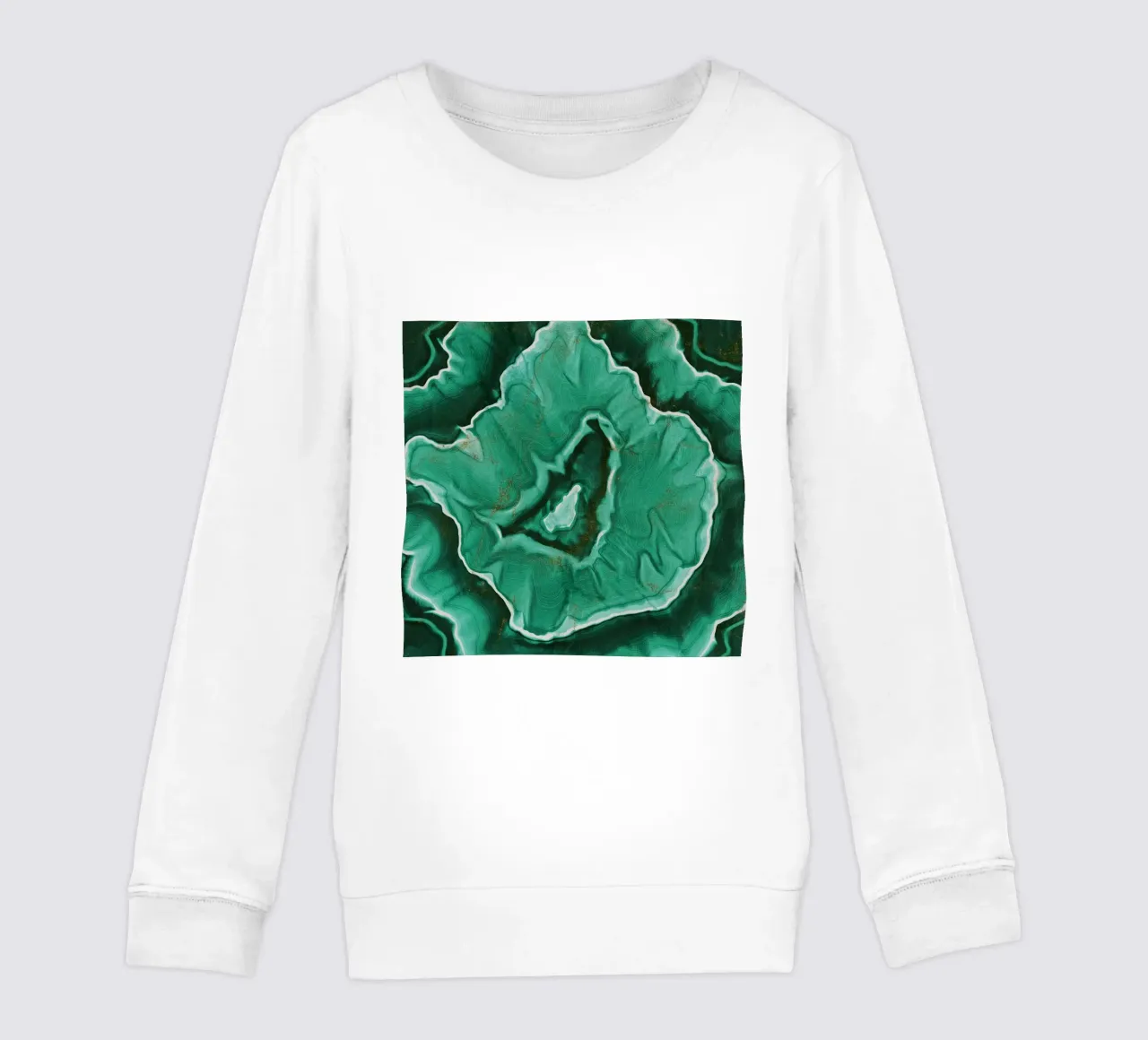 Texture malachite 02 felpa bambino da Gemstone Textures