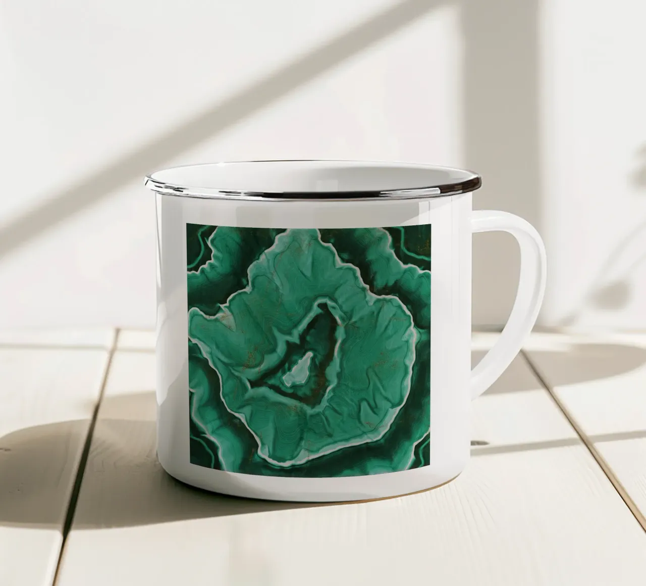 Texture malachite 02 tazza in smalto da Gemstone Textures