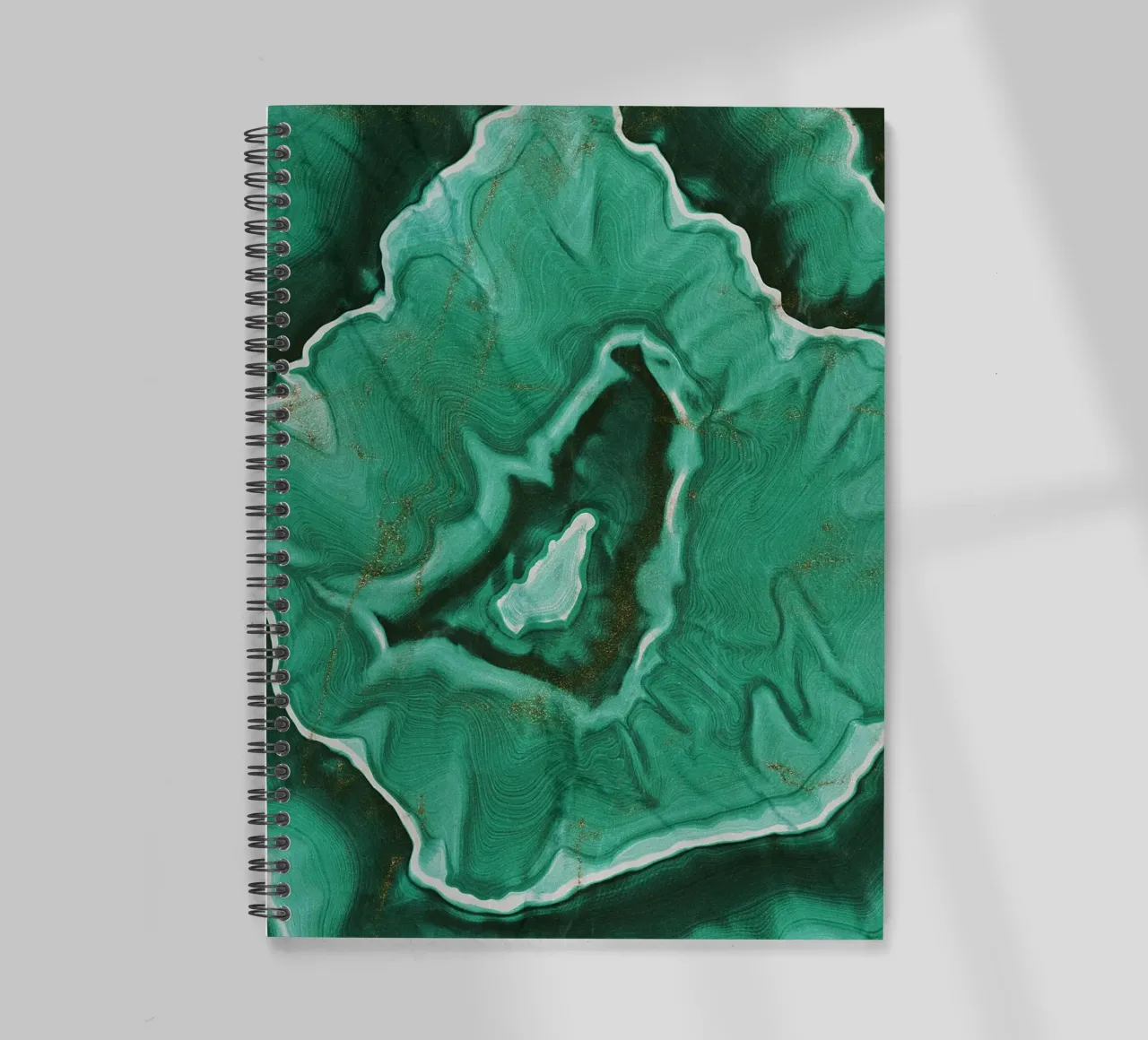 Malachite Texture 02 spiral notebook by Gemstone Textures