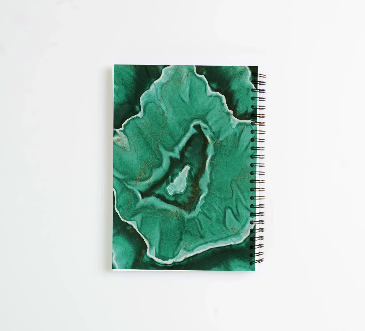 Malachite Texture 02 spiral notebook by Gemstone Textures