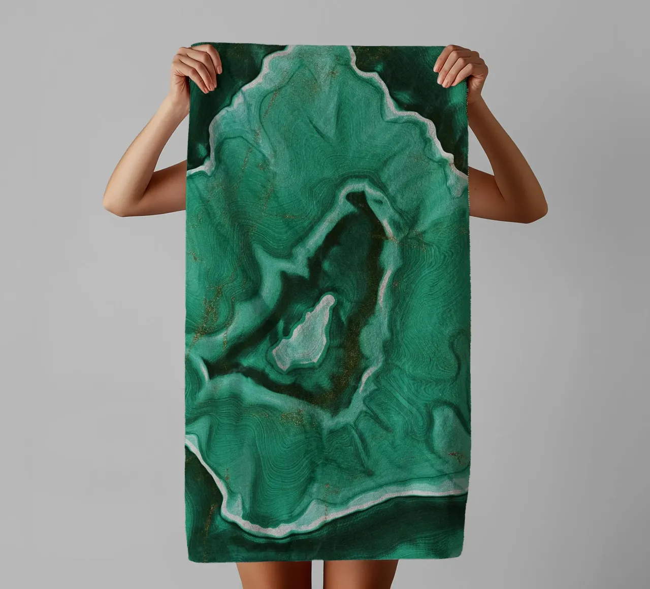 Texture malachite 02 asciugamano da bagno da Gemstone Textures