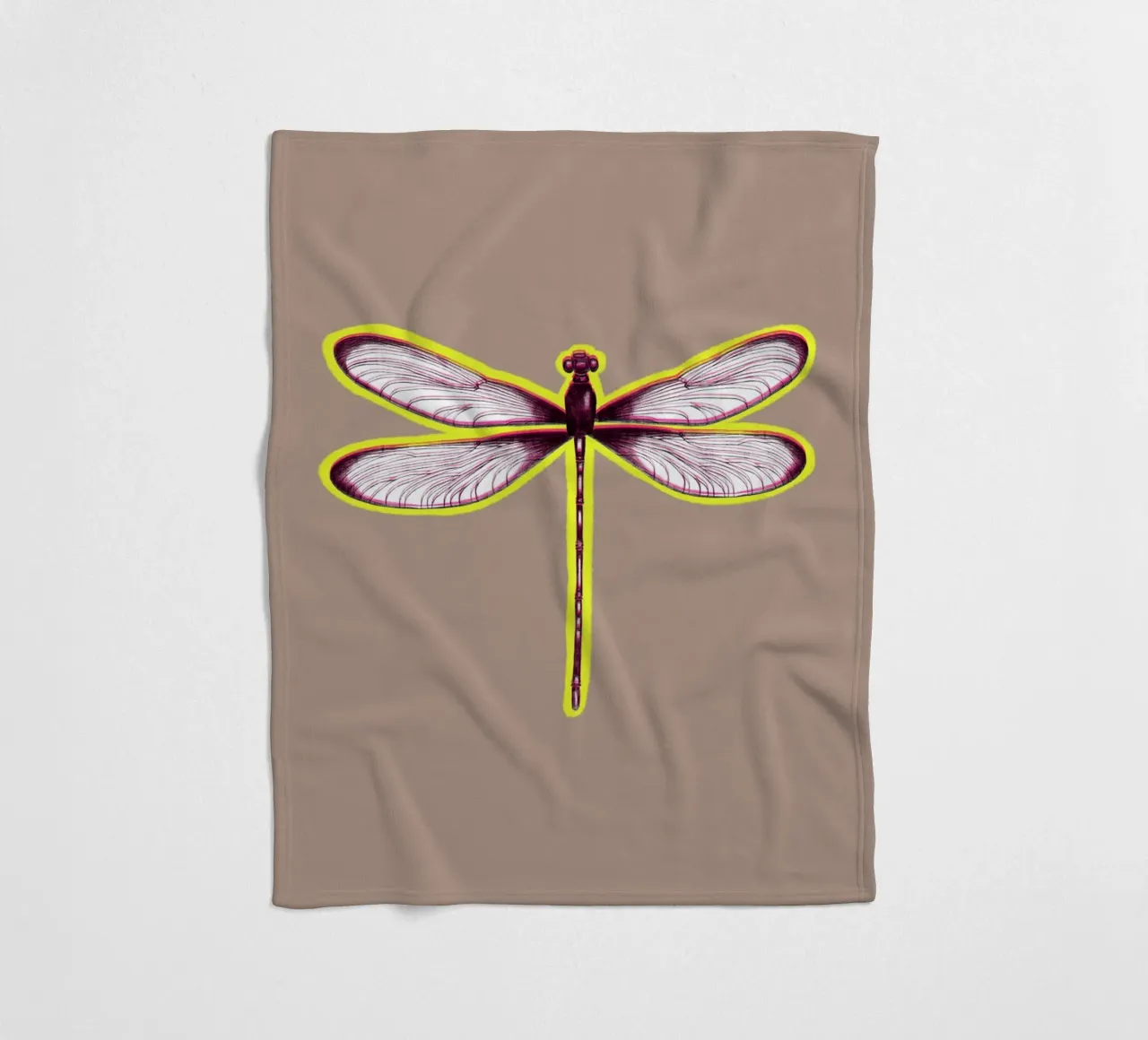 BLURRED DRAGONFLY coperta in pile da LAUSEMIA DESIGN STUDIO
