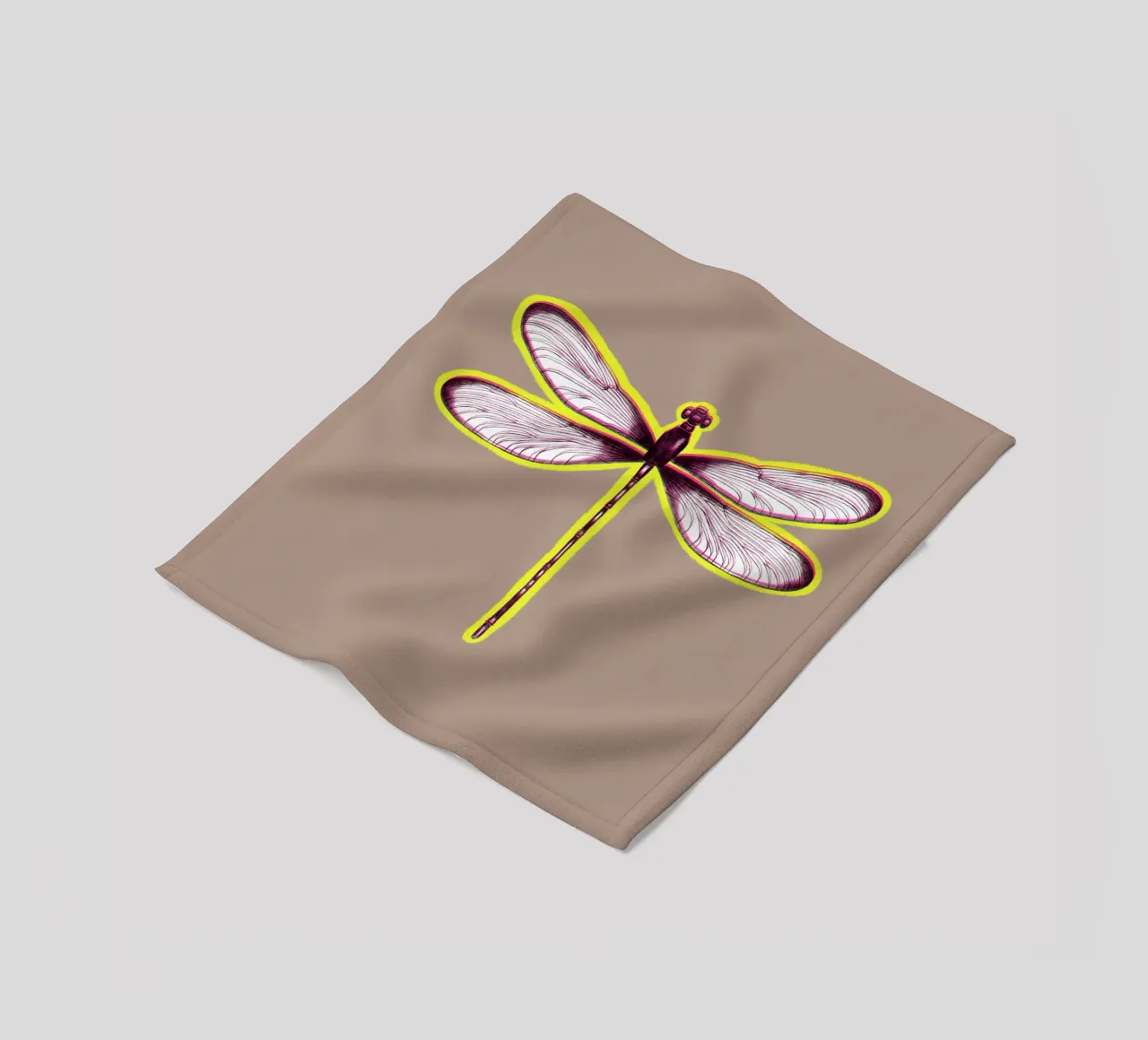 BLURRED DRAGONFLY coperta in pile da LAUSEMIA DESIGN STUDIO