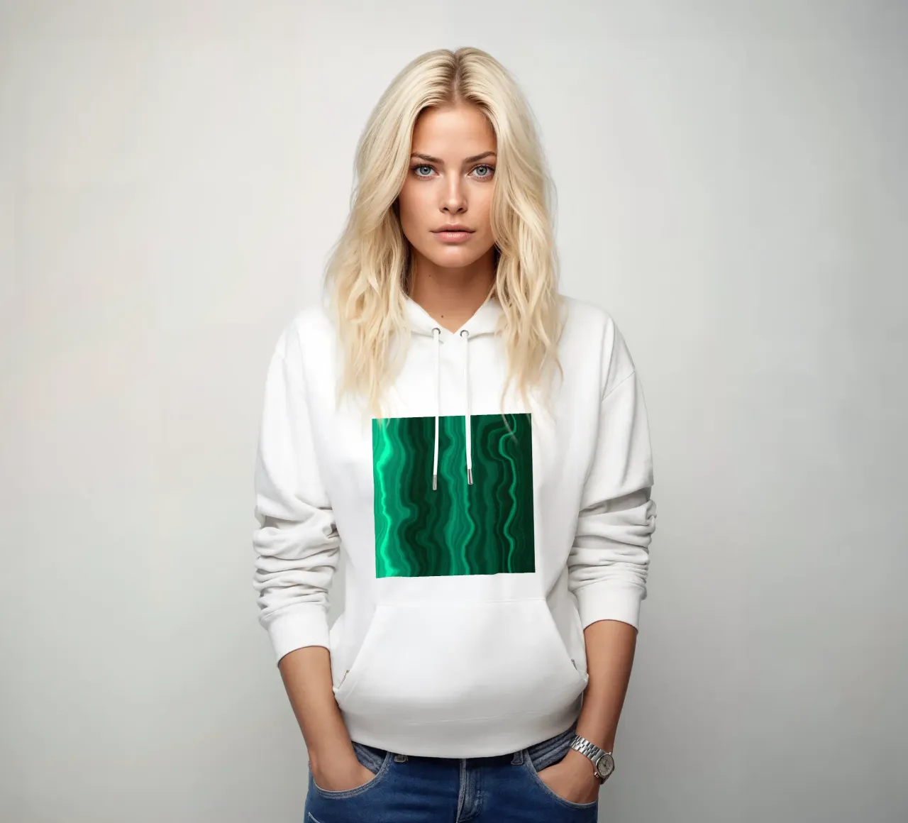 Malaquita Textura 04 sudadera con capucha de Gemstone Textures