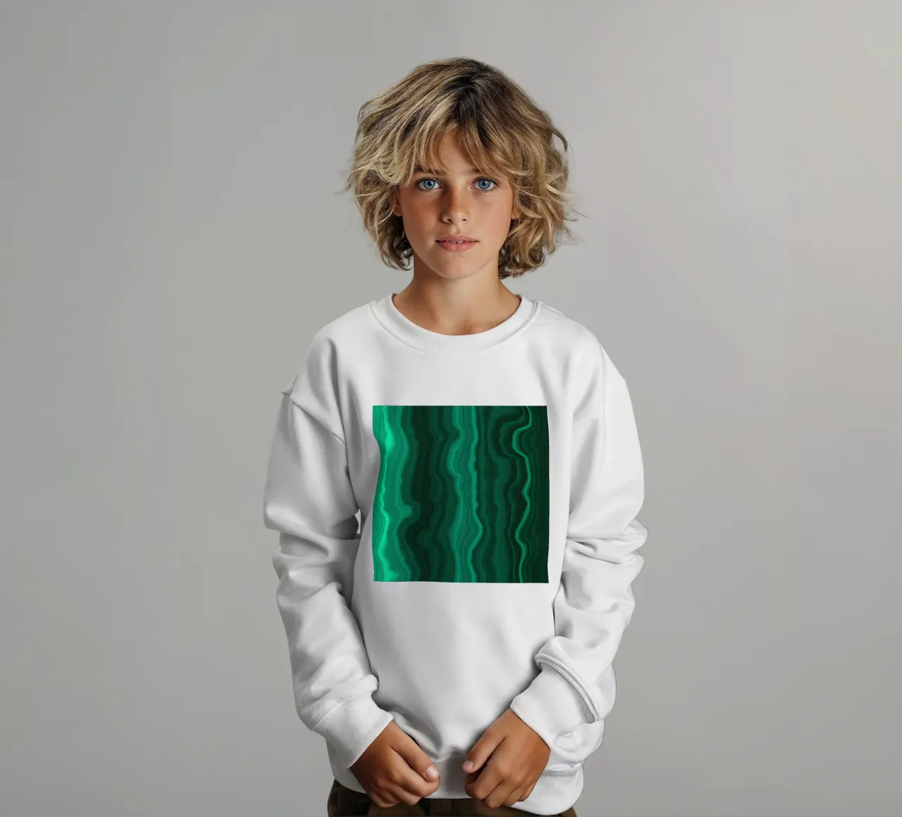 Texture malachite 04 felpa bambino da Gemstone Textures