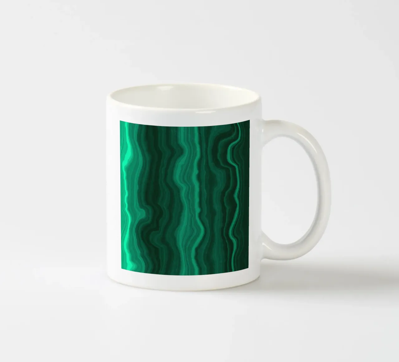 Malachit Textur 04 Keramik Tasse von Gemstone Textures