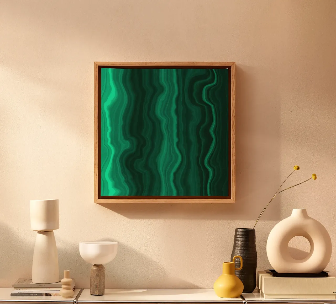 Texture malachite 04 tela con Cornice a cassetta da Gemstone Textures
