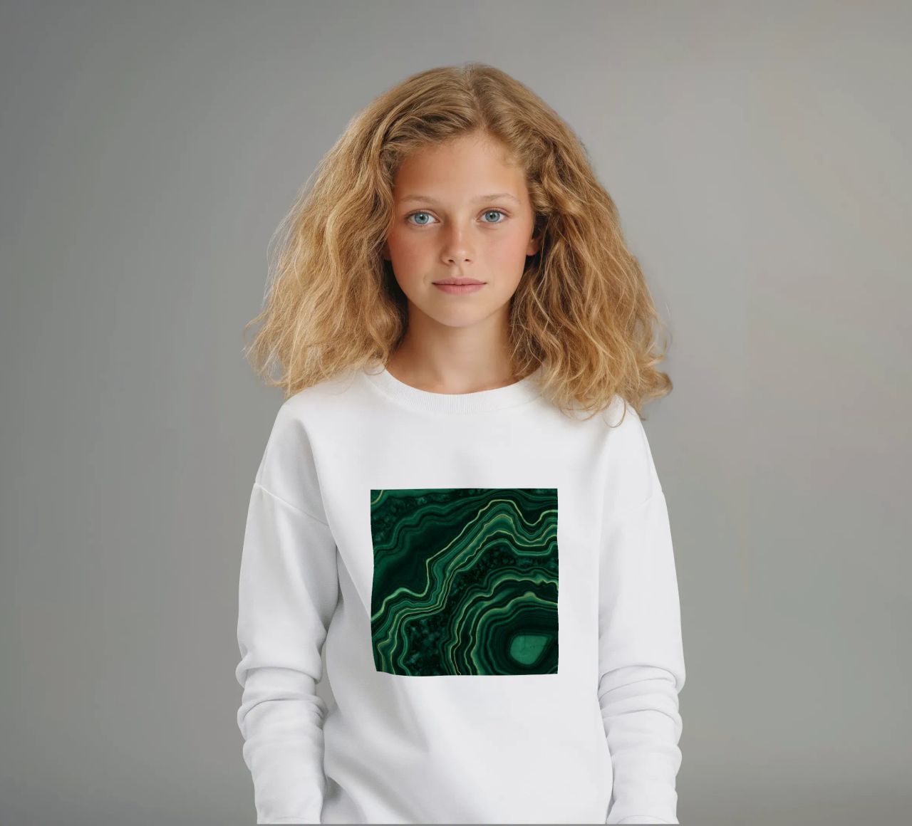 Texture malachite 05 felpa bambino da Gemstone Textures