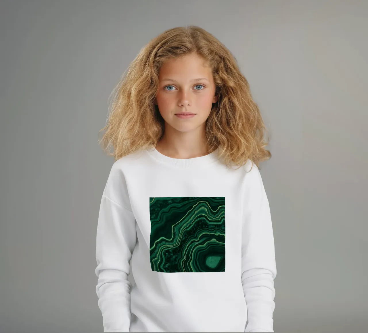 Texture malachite 05 felpa bambino da Gemstone Textures