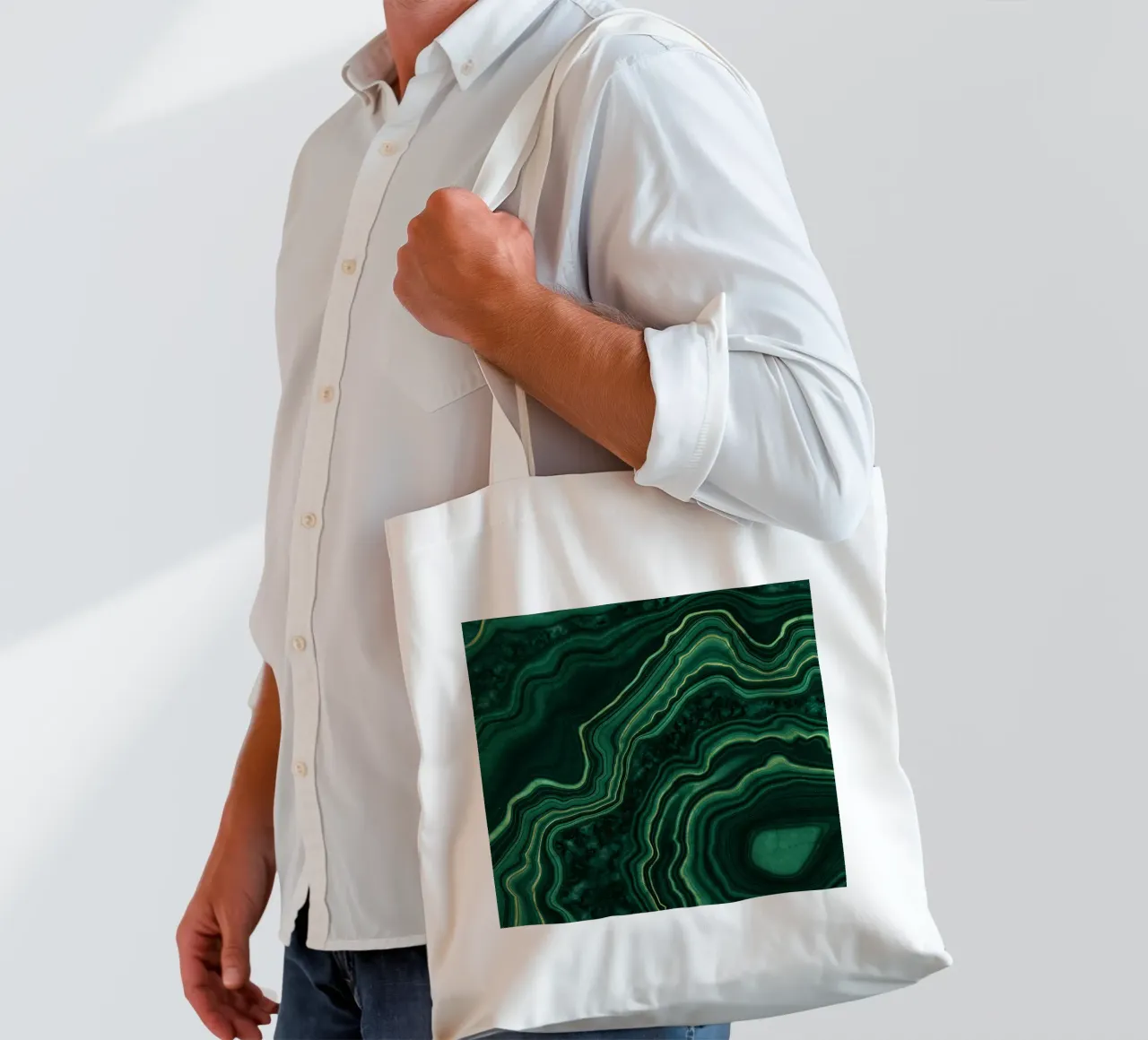 Texture malachite 05 borsa in juta da Gemstone Textures