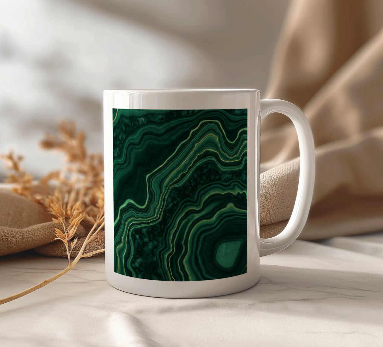 Texture malachite 05 tazza in ceramica da Gemstone Textures