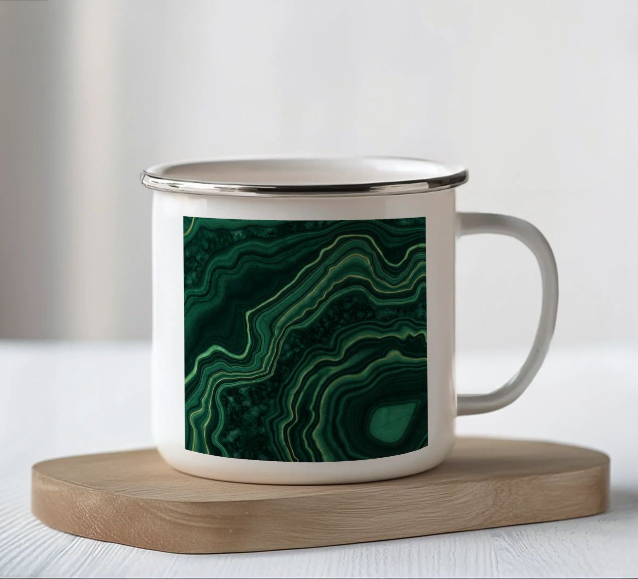 Texture malachite 05 tazza in smalto da Gemstone Textures