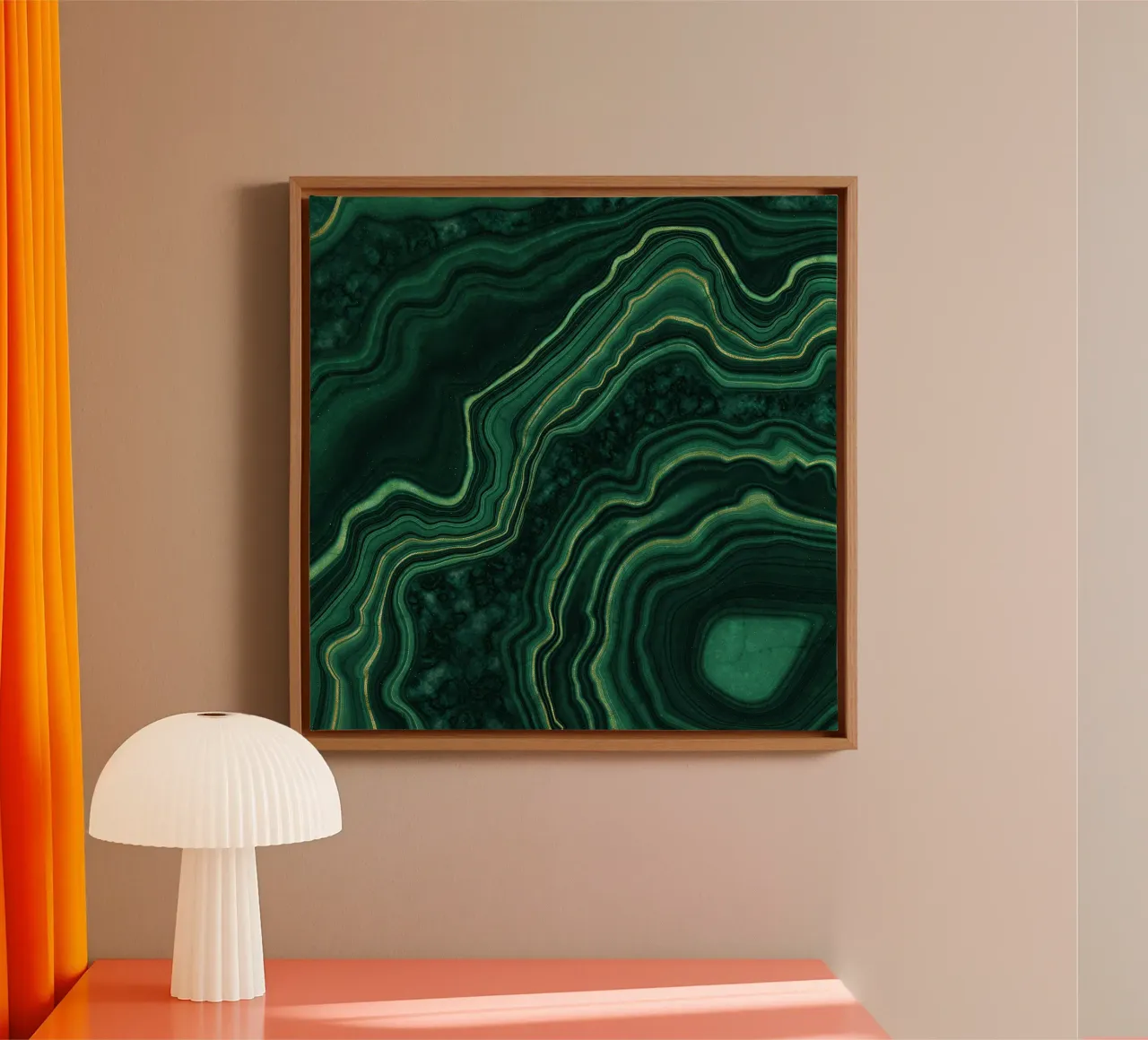 Texture malachite 05 tela con Cornice a cassetta da Gemstone Textures