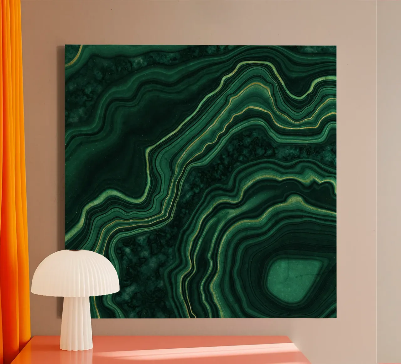Texture malachite 05 tela con Cornice a cassetta da Gemstone Textures