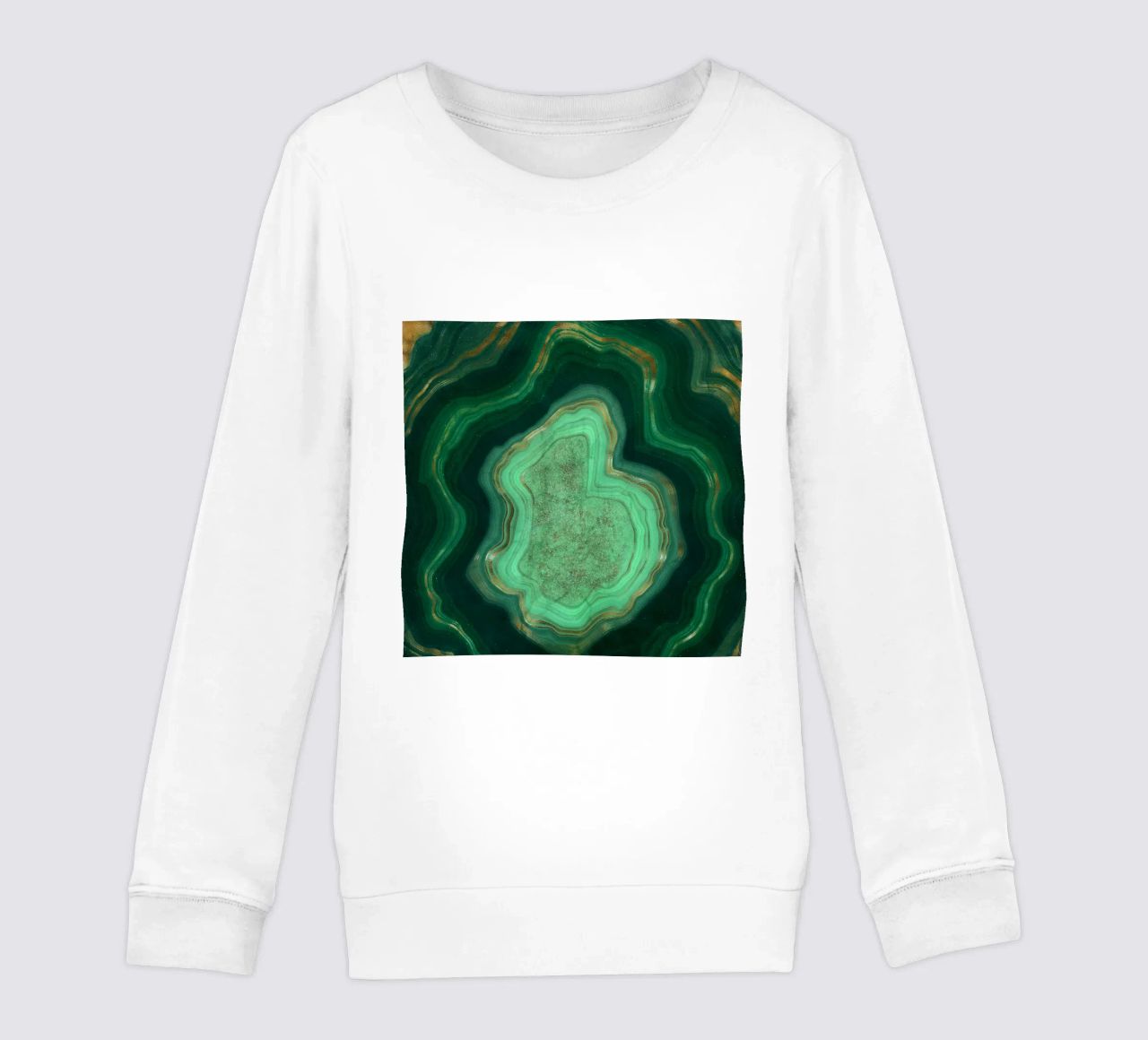 Texture malachite 06 felpa bambino da Gemstone Textures
