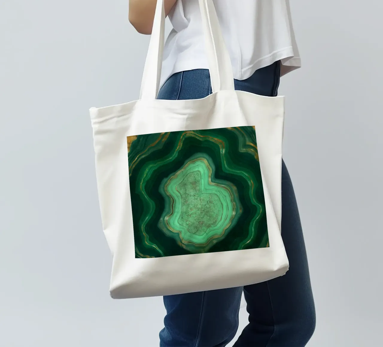 Texture malachite 06 borsa in juta da Gemstone Textures