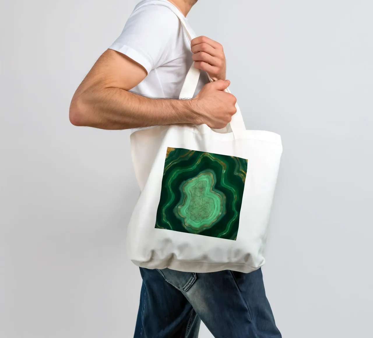 Texture malachite 06 borsa in juta da Gemstone Textures