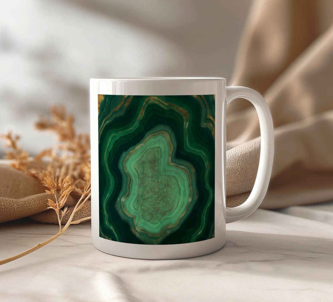 Texture malachite 06 tazza in ceramica da Gemstone Textures