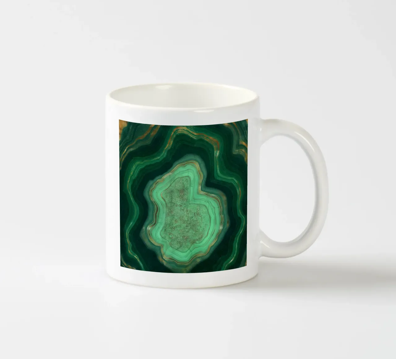 Malachit Textur 06 Keramik Tasse von Gemstone Textures